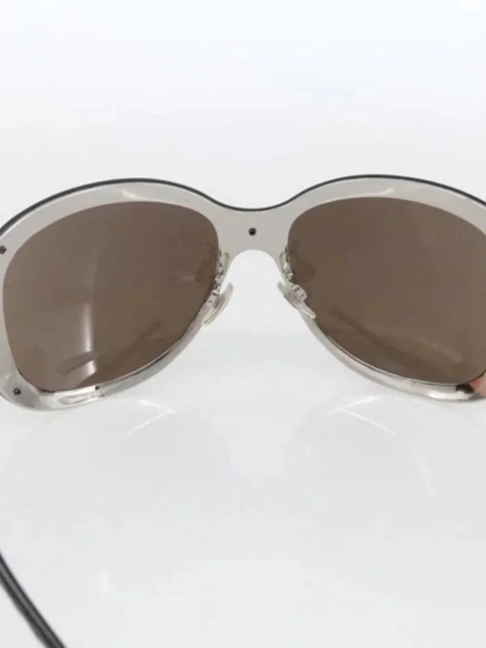 CHANEL Sunglasses plastic Brown CC Auth SW2007